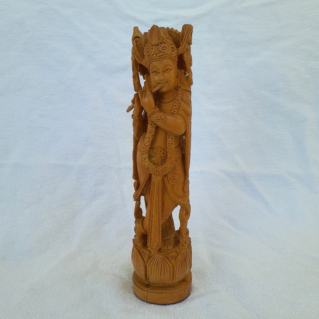 Gottheit Krishna Sandelholz
