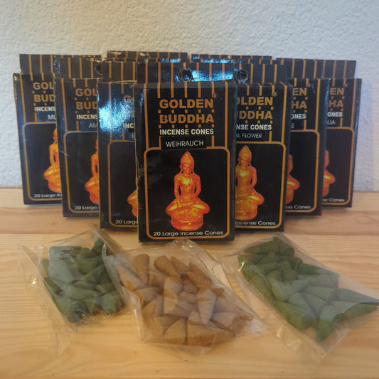 Golden Buddha Räucherkegel